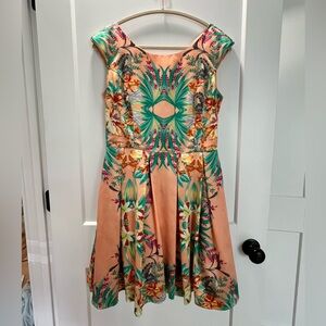 Peach Patterned Dress